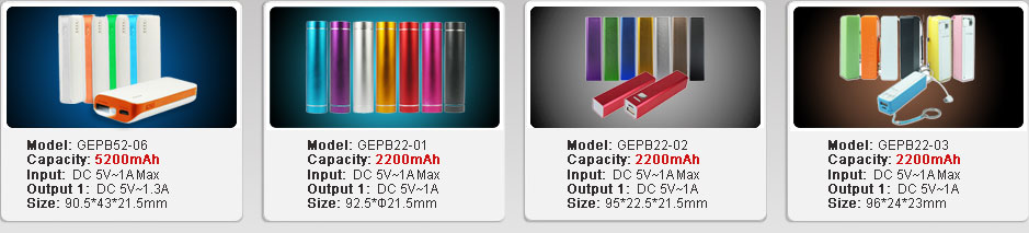 BNDPower 2200mAh,5200mAh power bank