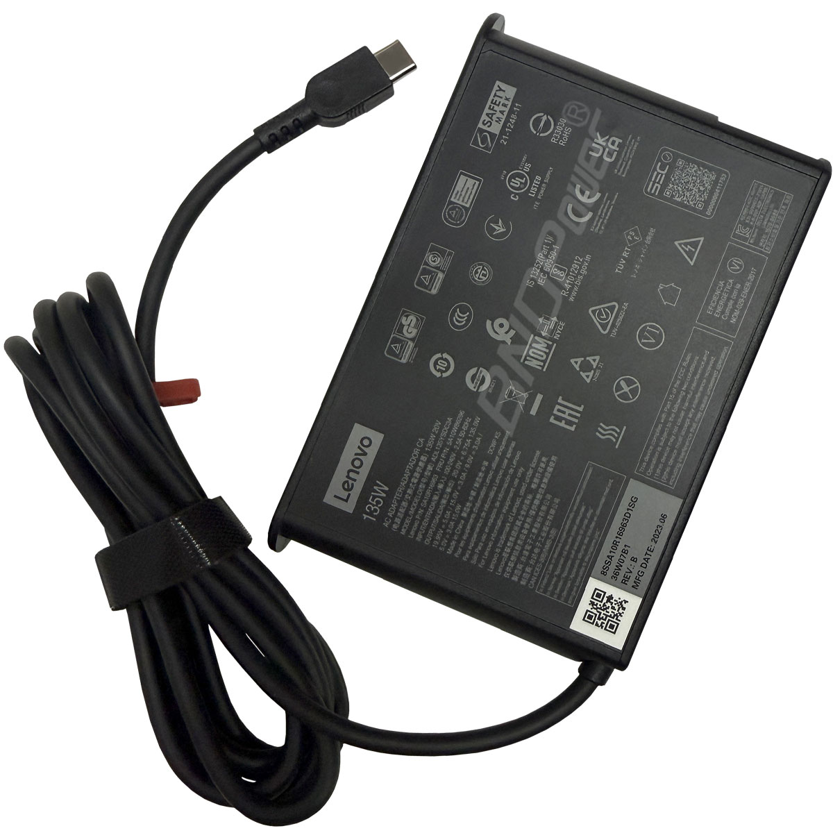 Genuine Lenovo 135W Laptop Charger – 20V 6.75A AC Power Adapter With Square Tip (45N0556) – Used, Fully Functional